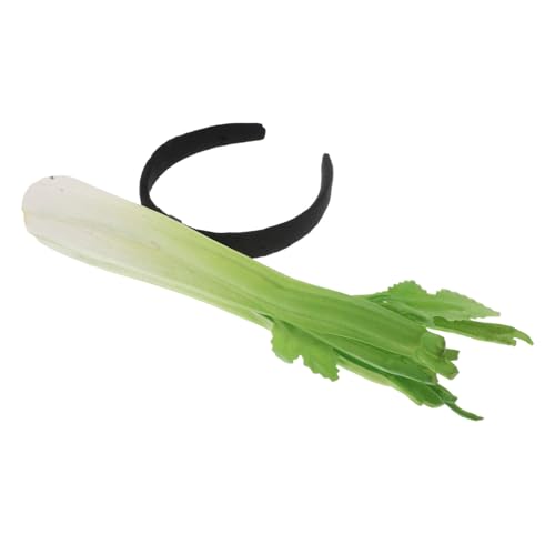 HIAKDOFT Sellerie Haarband Stirnband Gemüse Foto Requisiten Sellerie Party Gastgeschenke Sellerie Party Requisite Lustiges Sellerie Kostüm Gemüse Kostüm Zubehör Cosplay Kostüm von HIAKDOFT