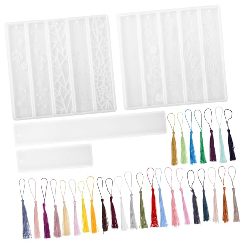 HIAKDOFT Silikon Lesezeichen Form mit Quasten Teilig Flexibel Langlebig Epoxidharz Gießform DIY Basteln Rechteckige Gussformen Inklusive Bunte Tasseln für Personalisierte Buchzeichen HIAKDOFT Silikon Lesezeichen Form mit Quasten Teilig Flexibel Langlebig Epoxidharz Gießform DIY Basteln Rechteckige Gussformen Inklusive Bunte Tasseln für Personalisierte Buchzeichen von HIAKDOFT