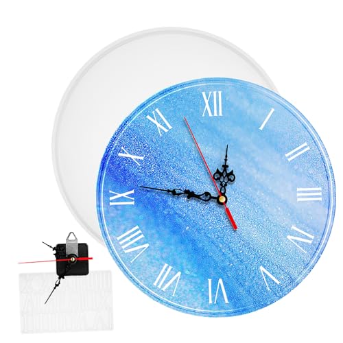 HIAKDOFT Silikon Uhr Gießform mit Römischen Zahlen und Uhrwerk Flexible Epoxidharz Uhrform für DIY Wanddeko Wiederverwendbares Bastelkit für Handgefertigte Uhren und Geschenke HIAKDOFT Silikon Uhr Gießform mit Römischen Zahlen und Uhrwerk Flexible Epoxidharz Uhrform für DIY Wanddeko Wiederverwendbares Bastelkit für Handgefertigte Uhren und Geschenke von HIAKDOFT