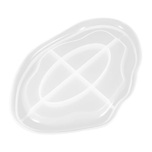 HIAKDOFT Silikonform Tablett Unregelmäßig Oval Reißfest Leicht Entformbar Glatte Oberfläche DIY Resin Gießform für Dekoratives Teetablett Schmuck und Aufbewahrungsplatte Langlebig Waschbar von HIAKDOFT