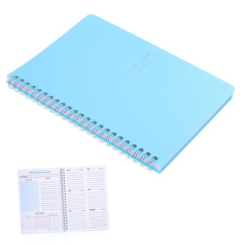 HIAKDOFT Spiral Notizbuch Wochenplaner Liniertes Campus Schreibheft Glattes Papier Journaling Notizblock für Büro und Studium Blau PP Papier HIAKDOFT Spiral Notizbuch Wochenplaner Liniertes Campus Schreibheft Glattes Papier Journaling Notizblock für Büro und Studium Blau PP Papier von HIAKDOFT