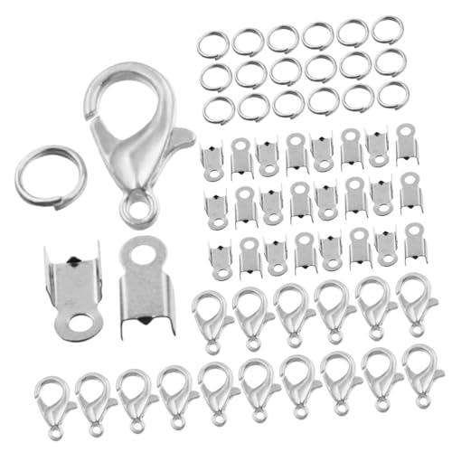 HIAKDOFT Teiliges DIY Schmuckzubehör Set aus Langlebigem Verchromtem mit Karabinerverschlüssen Quetschperlen und Schmuckverbindern für Halsketten Armbänder und Schmuckherstellung HIAKDOFT Teiliges DIY Schmuckzubehör Set aus Langlebigem Verchromtem mit Karabinerverschlüssen Quetschperlen und Schmuckverbindern für Halsketten Armbänder und Schmuckherstellung von HIAKDOFT