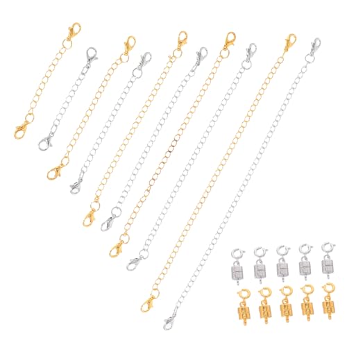 HIAKDOFT Teiliges Magnetische Schmuckverschluss Erweiterungen Zinklegierung und Kupfer Stabile Lobster Klauen Verlängerungsketten für Halsketten und Diy Armband Anpassung von HIAKDOFT