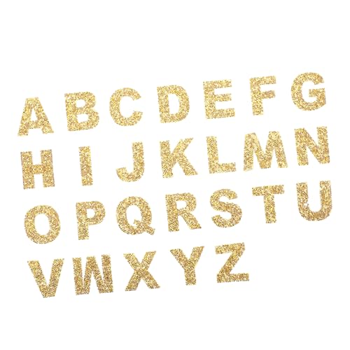 HIAKDOFT Teiliges Strass Bügelapplikationen Goldfarbene Alphabet Patches Bestickte Kleidungsaufnäher Einfache Anbringung für Kleidung Rucksäcke DIY Modeverzierung HIAKDOFT Teiliges Strass Bügelapplikationen Goldfarbene Alphabet Patches Bestickte Kleidungsaufnäher Einfache Anbringung für Kleidung Rucksäcke DIY Modeverzierung von HIAKDOFT