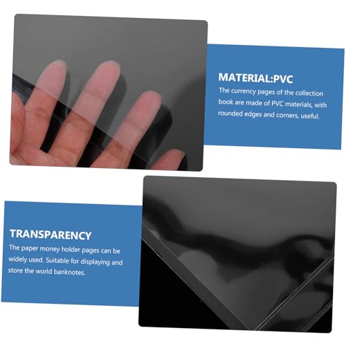 HIAKDOFT Transparente Banknotentaschen Teiliges Sammelblätter für Banknoten Weiche PVC Folie Schützende Geldscheine Aufbewahrung Passend für Ringordner Langlebig und Benutzerfreundlich HIAKDOFT Transparente Banknotentaschen Teiliges Sammelblätter für Banknoten Weiche PVC Folie Schützende Geldscheine Aufbewahrung Passend für Ringordner Langlebig und Benutzerfreundlich von HIAKDOFT
