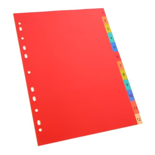 HIAKDOFT Trennstreifen für Ordner mit Beschreibbaren Tabs Bunte Indexseiten für Schnellhefter Dokumenten Notizbuchorganisation Kompatibel mit Ringbuch von HIAKDOFT