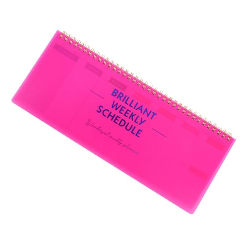 HIAKDOFT Undatiertes Wochenplaner Notizblock To Do Notebook für Büro Schule Zeitmanagement Wochenplaner mit Rosa Design und Wochenübersicht für Produktives Arbeiten und Terminplanung von HIAKDOFT