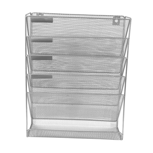 HIAKDOFT Wandhängendes Aktenregal Lagig Metall Mesh Dokumentenhalter Büro Wandhalterung Multifunktionaler Organizer für Ordner Briefe und Zeitungen Zuhause und Arbeitsplatz HIAKDOFT Wandhängendes Aktenregal Lagig Metall Mesh Dokumentenhalter Büro Wandhalterung Multifunktionaler Organizer für Ordner Briefe und Zeitungen Zuhause und Arbeitsplatz von HIAKDOFT