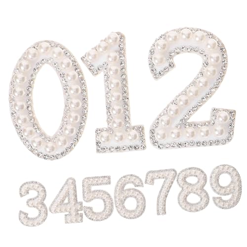 HIAKDOFT Wasserdichte Strass Zahlen Bügelbilder Weiß DIY Kleidung Patches für Hüte Jeans Rucksäcke Dekorative Langlebige Applikationen zum Aufbügeln und Reparieren HIAKDOFT Wasserdichte Strass Zahlen Bügelbilder Weiß DIY Kleidung Patches für Hüte Jeans Rucksäcke Dekorative Langlebige Applikationen zum Aufbügeln und Reparieren von HIAKDOFT