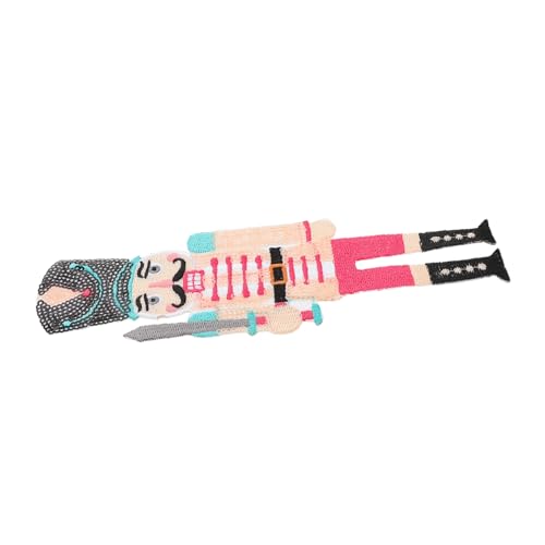 HIAKDOFT Weihnachtlicher Bügelbild Aufnäher Nutcracker Pailletten Applikation für Kleidung Rucksäcke DIY Patch Stickflecken Festliche Dekoration von HIAKDOFT