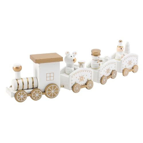 HIAKDOFT Weihnachtlicher Holzzug Cake Topper Niedliche Party Dekoration für Kuchen Cupcakes und Festlichkeiten Liebevoll Gestaltetes Eisenbahn Ornament für Geburtstags und Tanzpartys von HIAKDOFT