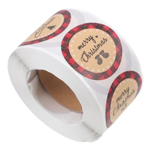 HIAKDOFT Weihnachtsaufkleber Kraftpapier Selbstklebend Dekorativ für Geschenke Umschläge mit Festlichem Muster zum Versiegeln und Beschriften von Geschenkverpackungen HIAKDOFT Weihnachtsaufkleber Kraftpapier Selbstklebend Dekorativ für Geschenke Umschläge mit Festlichem Muster zum Versiegeln und Beschriften von Geschenkverpackungen von HIAKDOFT