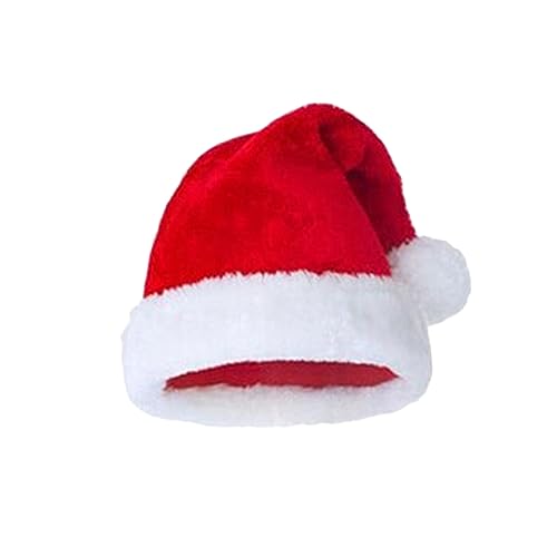 HIAKDOFT Weihnachtsmütze aus Plüsch für Erwachsene Santa Hat mit Weichem Material Festliche Weihnachtsdeko für Party und Cosplay Leuchtende Xmas Mütze von HIAKDOFT