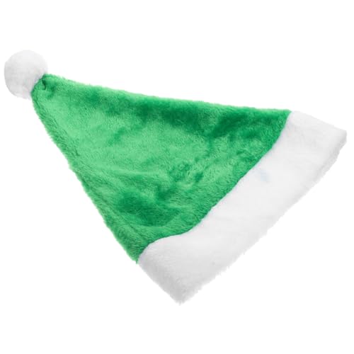 HIAKDOFT Weihnachtsmütze aus Weichem Plüsch Warme Nikolausmütze für Erwachsene Unisex Festlicher Weihnachtsparty Hut als Kostüm Accessoire und Dekoration Grün Bequem und Vielseitig für von HIAKDOFT