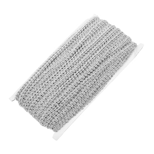 HIAKDOFT Wellenförmiges Spitzenband Silber Dekorative Spitzenborte Vintage stil Nähen DIY Schmuck Basteln Bühnenkostüm Zubehör von HIAKDOFT