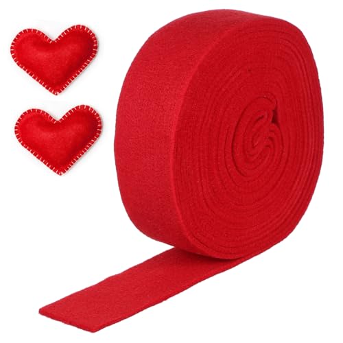 HIAKDOFT Wollfilzband Rot Umweltfreundliches Bastelfilzband Für DIY Weihnachtsbaumkränze Patchwork Applikationen Dekorative Patches Und Handwerksprojekte HIAKDOFT Wollfilzband Rot Umweltfreundliches Bastelfilzband Für DIY Weihnachtsbaumkränze Patchwork Applikationen Dekorative Patches Und Handwerksprojekte von HIAKDOFT