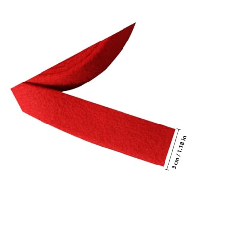 HIAKDOFT Wollfilzband Rot Umweltfreundliches Langlebiges DIY Bastelband für Weihnachtsbaumdekorationen Applikationen Schleifen Kränze und Patchwork Handarbeiten von HIAKDOFT