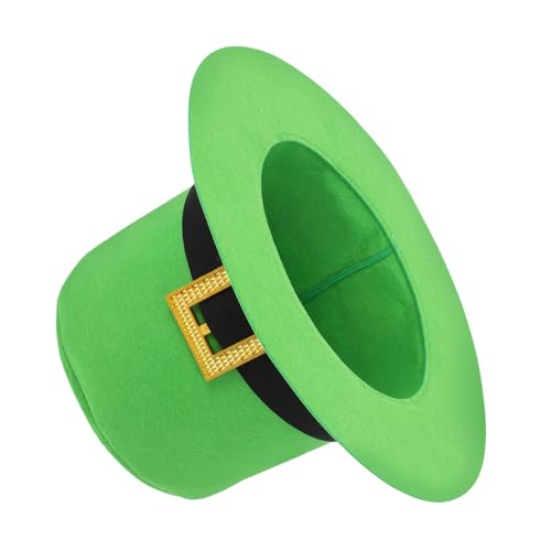 HIAKDOFT Wollfilzhut Für Patrick's Day Faltbarer Irischer Hut Mit Goldfarbener Schnalle Kostüm-accessoire Für Festlichkeiten Und Partys Tragbar Und Praktisch von HIAKDOFT
