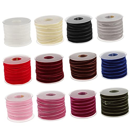 HIAKDOFT Yards Breites Samtband in Dunkelrot Weiches Geschenkband für Geschenkverpackung DIY Bastelband für Hochzeit Partydekoration Kleidung und Accessoires Festliche Farbige Dekobänder von HIAKDOFT