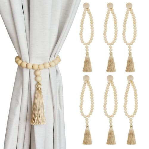 HIASTRA Magnetische Quasten-Vorhang-Raffhalter – elegante dekorative Fensterhalter Raffhalter mit starken Magneten für Vorhänge, Gardinen – 6 Stück, Gold HIASTRA Magnetische Quasten-Vorhang-Raffhalter – elegante dekorative Fensterhalter Raffhalter mit starken Magneten für Vorhänge, Gardinen – 6 Stück, Gold von HIASTRA