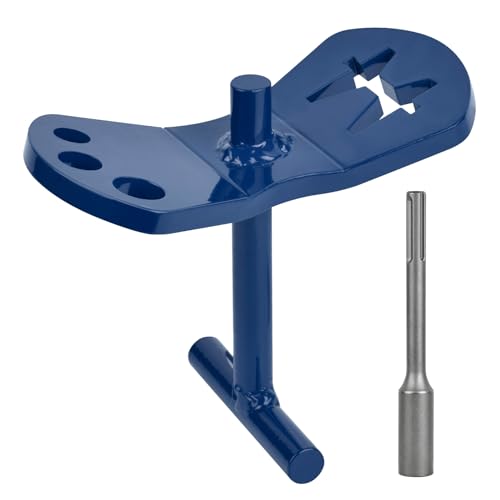 Universal-Erdungsstangen-Treiber und Abzieher für 1,27 cm, 1,6 cm, 1,9 cm Erdungsstange, Bewehrung, T-Pfosteneinsatz mit Rohrbohrer (Treiber und Abzieherwerkzeug + 1,9 cm SDS Max Rohrbohrer) von HIBUMFX