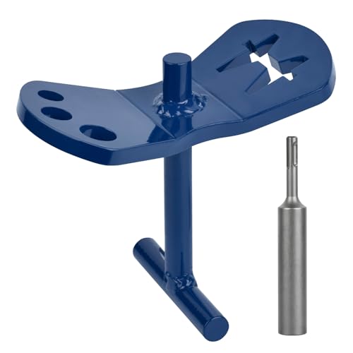 Universal-Erdungsstangentreiber und Abzieher für 1,27 cm, 1,6 cm, 1,9 cm Erdungsstange, Bewehrung, T-Pfosteneinsatz mit Rohrbohrer (Treiber und Abzieherwerkzeug + 1,9 cm SDS Plus Rohrbohrer) von HIBUMFX