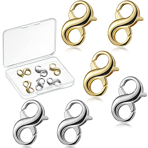 6 Stücke Karabinerverschluss Doppelte Öffnung Hummer Verschluss Gold Silber Charm Verschluss Armband Verbinder Halskette Verschluss 0,63 x 0,39 Zoll Halskette Armband Verlängerung für DIY 6 Stücke Karabinerverschluss Doppelte Öffnung Hummer Verschluss Gold Silber Charm Verschluss Armband Verbinder Halskette Verschluss 0,63 x 0,39 Zoll Halskette Armband Verlängerung für DIY von HICARER