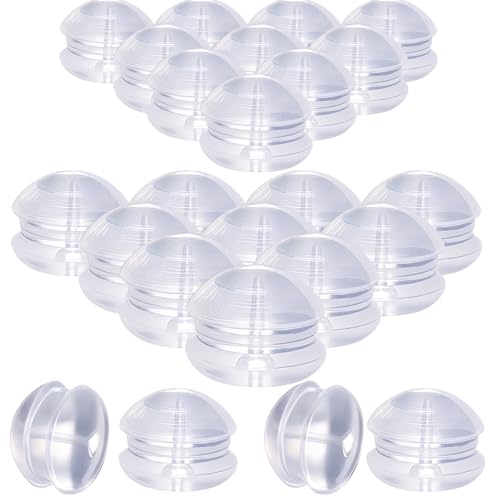 Hicarer 100 Stück transparente Ohrring-Verschlüsse, Hamburger-Form, Sicherheitsverschlüsse, sicherer Verschluss, Silikon-Ohrring-Stopper für Schmuck, Zubehör, Zubehör (0,35 cm) von HICARER