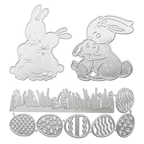 HICOHAND Oster-Stanzformen, 3 Stück, Osterhasen, Rasen, Metall-Stanzformen für Kartenherstellung, Scrapbooking, Papierbedarf, Dichtungen, Aufbewahrungstaschen HICOHAND Oster-Stanzformen, 3 Stück, Osterhasen, Rasen, Metall-Stanzformen für Kartenherstellung, Scrapbooking, Papierbedarf, Dichtungen, Aufbewahrungstaschen von HICOHAND