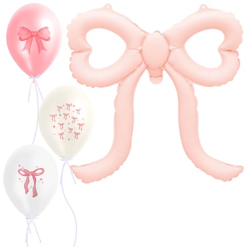 HICOHAND Rosa Bogenballon, 16 Stück Luftballons Party Dekorationen, Riesen Rosa Folienballon & Rosa Weiß Klar Schleife Luftballons Set für Geburtstag, Hochzeit Party Supplies HICOHAND Rosa Bogenballon, 16 Stück Luftballons Party Dekorationen, Riesen Rosa Folienballon & Rosa Weiß Klar Schleife Luftballons Set für Geburtstag, Hochzeit Party Supplies von HICOHAND