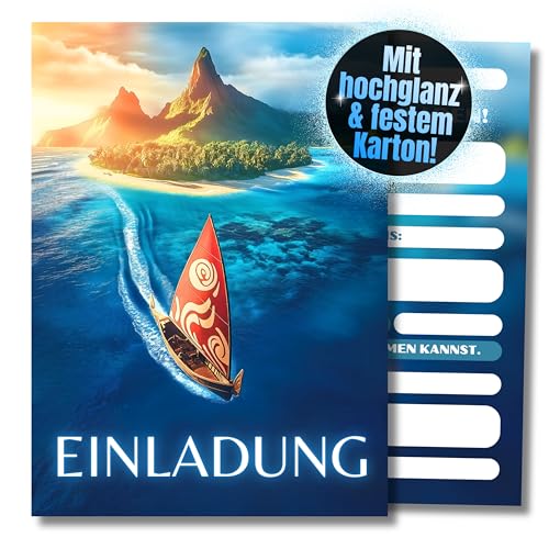 HIDEBLOOM Poolparty Einladungskarten Kindergeburtstag Mädchen und Junge I 12 Stück I DIN A6 (10,5 cm x 14,8 cm) I Einladung Schwimmbad Geburtstag I Einladungen Kinder I Strand Tropen Aloha von HIDEBLOOM