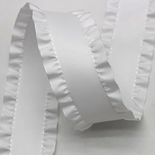22MM/38MM 10 Yards Falbala Rüschenband Lotusblattkante for Haarschleifen DIY Handwerk handgemachte Accessoires Geschenkverpackung (Color : 12, Size : 22 MM Wide) von HIFFEY