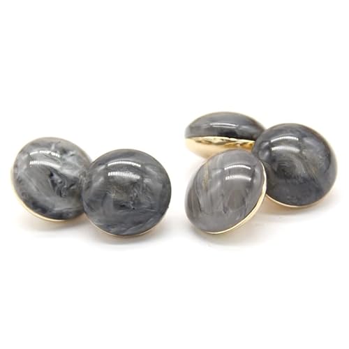 6 runde goldene Metallknöpfe für Damen, Mantelknöpfe für Kleidung, Hochzeit, Vintage, DIY, Handwerk, Mini-Dekorationen, Zubehör (Farbe: G, Größe: 25 mm, 6 Stück) von HIFFEY