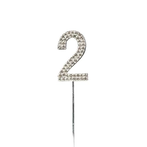 Glitzer-Strass-Zahlen-Kuchenaufsatz, Gold, Silber, 0–9, digitale Geburtstagskuchen-Dekoration for Hochzeit, Party, Dekoration (Color : M, Size : 10.5cm) von HIFFEY