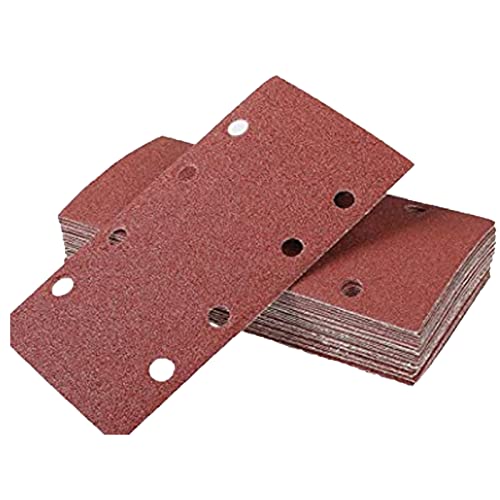 Schleifblätter Set Schleifpapie, 8 Löcher Körnungen Schleifblattset für Zubehör Schwingschleifer, 40 Stück Schleifpads für Wood und Holz Holzwerkstoffe Spanplatte Farbe, 93 x 185 mm (P40) von hifrom