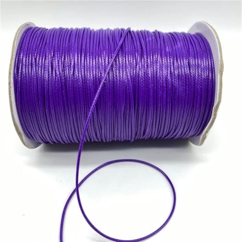 HIFRQVVC Gewachstes Baumwollgarn Perlenschnur Spule, 0,5/0,8/1,0/1,5/2 mm gewachste Kordel Seil PU Leder Faden Schnur String Strap Halskette Seil(03,1.5mm 10yards) von HIFRQVVC
