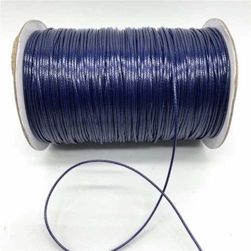 HIFRQVVC Gewachstes Baumwollgarn Perlenschnur Spule, 0,5/0,8/1,0/1,5/2 mm gewachste Kordel Seil PU Leder Faden Schnur String Strap Halskette Seil(05,0.8mm 10yards) von HIFRQVVC