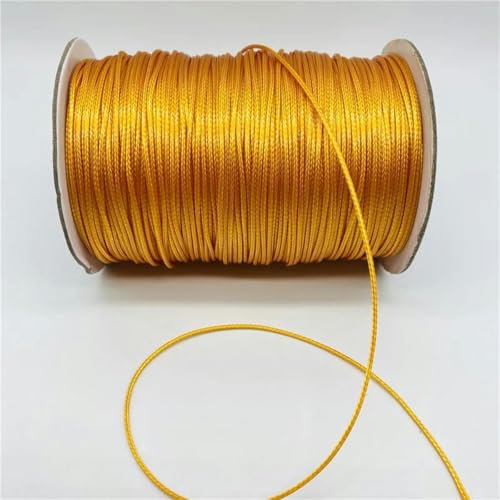 HIFRQVVC Gewachstes Baumwollgarn Perlenschnur Spule, 0,5/0,8/1,0/1,5/2 mm gewachste Kordel Seil PU Leder Faden Schnur String Strap Halskette Seil(11,1.0mm 10yards) von HIFRQVVC