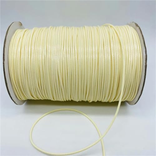 HIFRQVVC Gewachstes Baumwollgarn Perlenschnur Spule, 0,5/0,8/1,0/1,5/2 mm gewachste Kordel Seil PU Leder Faden Schnur String Strap Halskette Seil(16,2.0mm 5yards) von HIFRQVVC