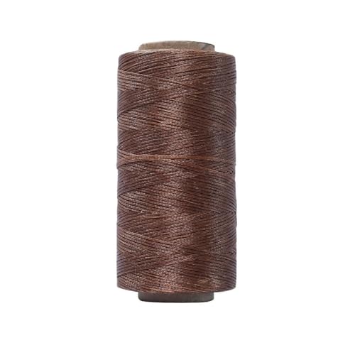 HIFRQVVC Gewachstes Baumwollgarn Perlenschnur Spule, 0,8 mm 150D Lederkunst Flache gewachste Fadenlinie DIY Nähen Weben Handwerk Nähen String Polyesterschnur(012) von HIFRQVVC