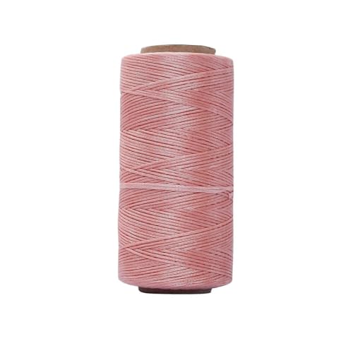 HIFRQVVC Gewachstes Baumwollgarn Perlenschnur Spule, 0,8 mm 150D Lederkunst Flache gewachste Fadenlinie DIY Nähen Weben Handwerk Nähen String Polyesterschnur(017) von HIFRQVVC