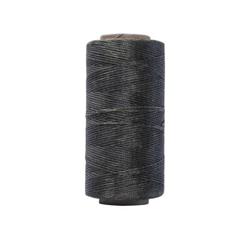 HIFRQVVC Gewachstes Baumwollgarn Perlenschnur Spule, 0,8 mm 150D Lederkunst Flache gewachste Fadenlinie DIY Nähen Weben Handwerk Nähen String Polyesterschnur(018) von HIFRQVVC
