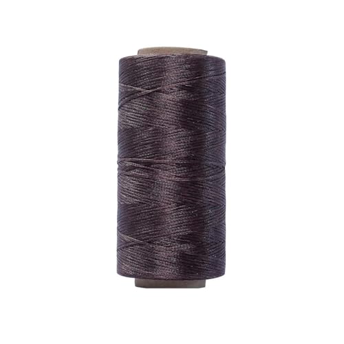 HIFRQVVC Gewachstes Baumwollgarn Perlenschnur Spule, 0,8 mm 150D Lederkunst Flache gewachste Fadenlinie DIY Nähen Weben Handwerk Nähen String Polyesterschnur(020) von HIFRQVVC