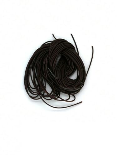 HIFRQVVC Gewachstes Baumwollgarn Perlenschnur Spule, 10 mt/los Gewachste Baumwollschnur Gewachste Fadenschnur String Strap Halskette Seil Perle(Dark Brown 1.5mm) von HIFRQVVC