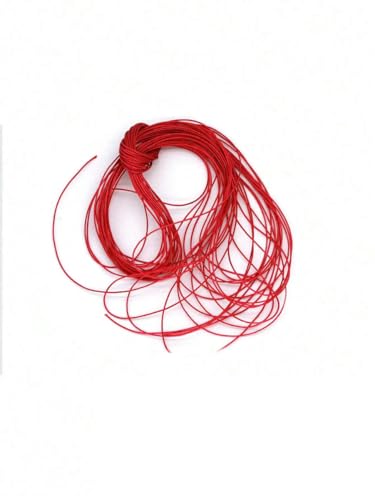 HIFRQVVC Gewachstes Baumwollgarn Perlenschnur Spule, 10 mt/los Gewachste Baumwollschnur Gewachste Fadenschnur String Strap Halskette Seil Perle(Rose Red 0.5mm) von HIFRQVVC
