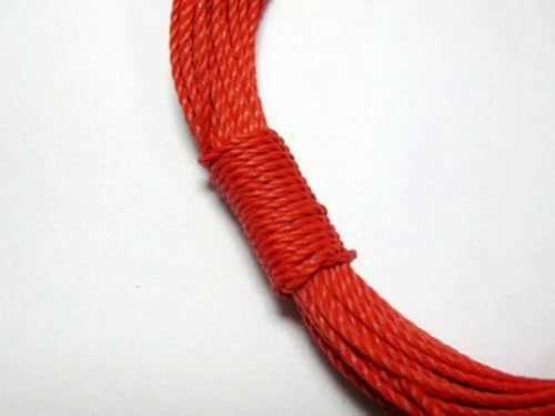 HIFRQVVC Gewachstes Baumwollgarn Perlenschnur Spule, 100 Meter gewachste Polyesterschnur, gedreht, 1 mm, Makramee-Schnur, Leinenfaden, (Red) von HIFRQVVC