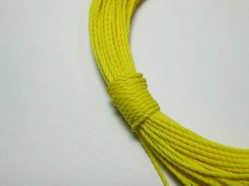 HIFRQVVC Gewachstes Baumwollgarn Perlenschnur Spule, 100 Meter gewachste Polyesterschnur, gedreht, 1 mm, Makramee-Schnur, Leinenfaden, (Yellow) von HIFRQVVC