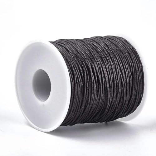 HIFRQVVC Gewachstes Baumwollgarn Perlenschnur Spule, 100 Yards gewachste Baumwollschnur, gewachster Baumwollfaden, 1 mm gewachste Perlenschnur(Btg07 06680) von HIFRQVVC