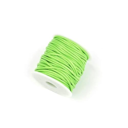 HIFRQVVC Gewachstes Baumwollgarn Perlenschnur Spule, 10M/Rolle Gewachste Baumwollschnur Bunte Gewachste Fadenschnur Gurt Perlen Halskette Seil(Green,1.5mm) von HIFRQVVC