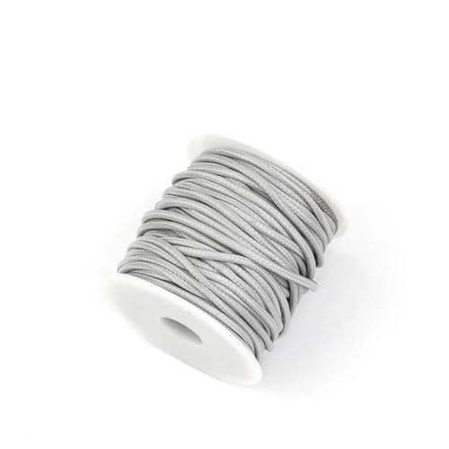 HIFRQVVC Gewachstes Baumwollgarn Perlenschnur Spule, 10M/Rolle Gewachste Baumwollschnur Bunte Gewachste Fadenschnur Gurt Perlen Halskette Seil(Grey,1mm) von HIFRQVVC